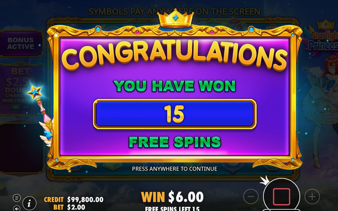 Retrigger: tre Scatter under Free Spins ger extra spinn