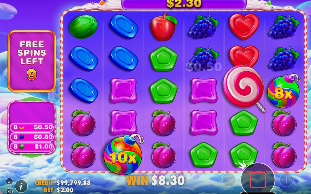 Free Spins-läget där tre scatter ger fem extra snurrar