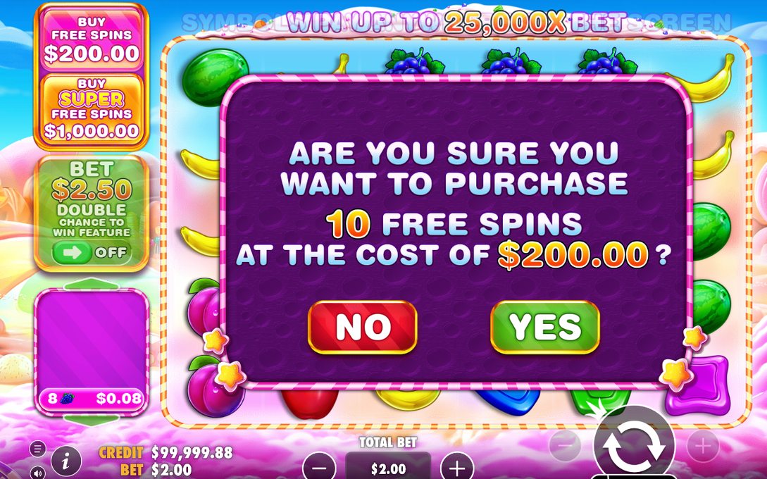 Bonusläget med Free Spins-startet efter fyra scatter-symboler
