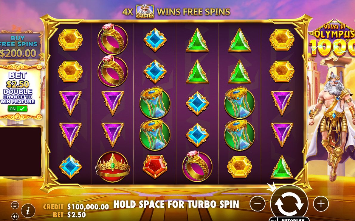 Basspel på 6x5-rutnätet med Tumble och multiplikatorkulor